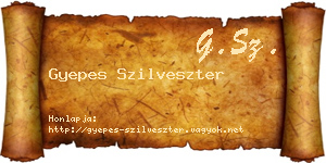 Gyepes Szilveszter névjegykártya