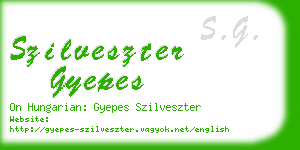 szilveszter gyepes business card